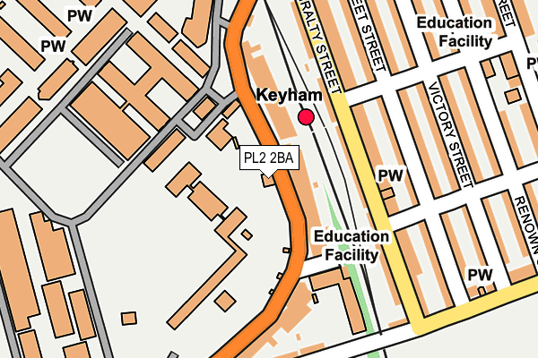 PL2 2BA map - OS OpenMap – Local (Ordnance Survey)