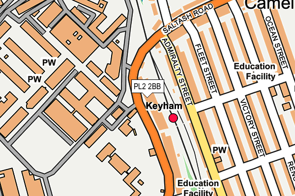 PL2 2BB map - OS OpenMap – Local (Ordnance Survey)