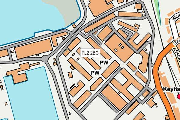PL2 2BG map - OS OpenMap – Local (Ordnance Survey)