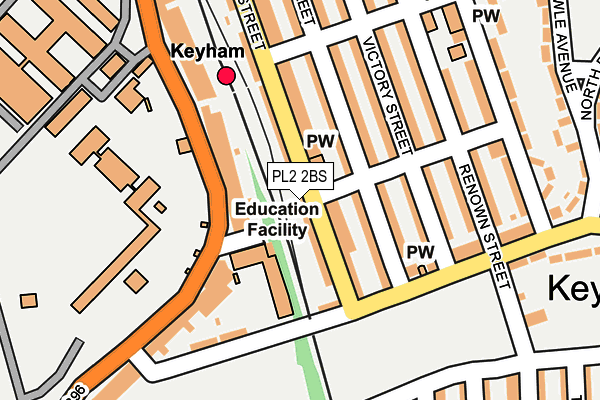 PL2 2BS map - OS OpenMap – Local (Ordnance Survey)