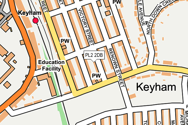 PL2 2DB map - OS OpenMap – Local (Ordnance Survey)