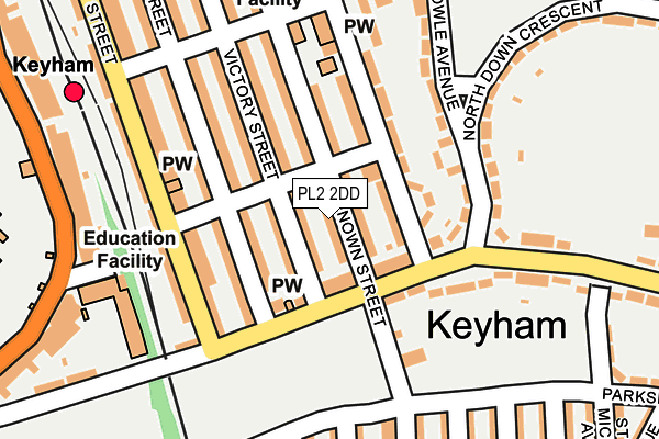 PL2 2DD map - OS OpenMap – Local (Ordnance Survey)