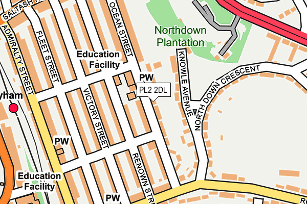 PL2 2DL map - OS OpenMap – Local (Ordnance Survey)