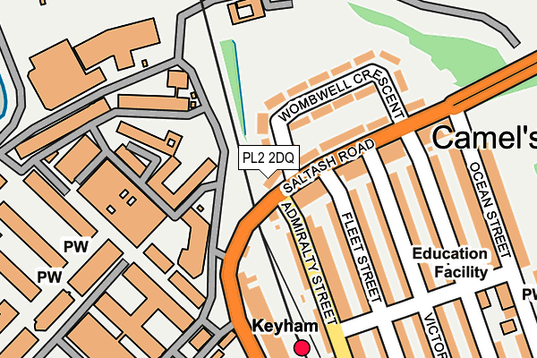 PL2 2DQ map - OS OpenMap – Local (Ordnance Survey)