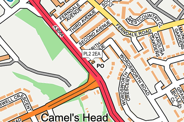 PL2 2EA map - OS OpenMap – Local (Ordnance Survey)