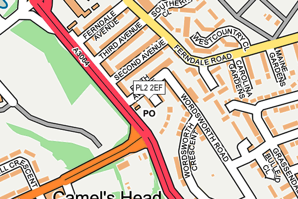 PL2 2EF map - OS OpenMap – Local (Ordnance Survey)