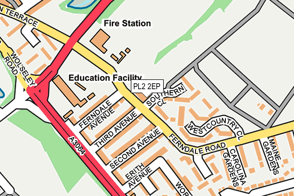 PL2 2EP map - OS OpenMap – Local (Ordnance Survey)