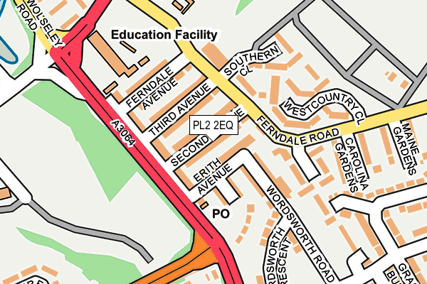 PL2 2EQ map - OS OpenMap – Local (Ordnance Survey)