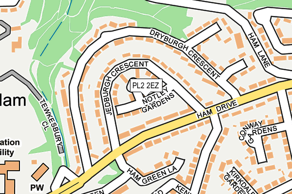 PL2 2EZ map - OS OpenMap – Local (Ordnance Survey)