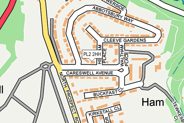 PL2 2HH map - OS OpenMap – Local (Ordnance Survey)