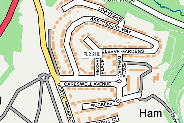 PL2 2HL map - OS OpenMap – Local (Ordnance Survey)