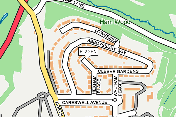 PL2 2HN map - OS OpenMap – Local (Ordnance Survey)