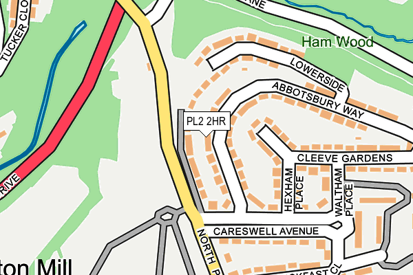 PL2 2HR map - OS OpenMap – Local (Ordnance Survey)