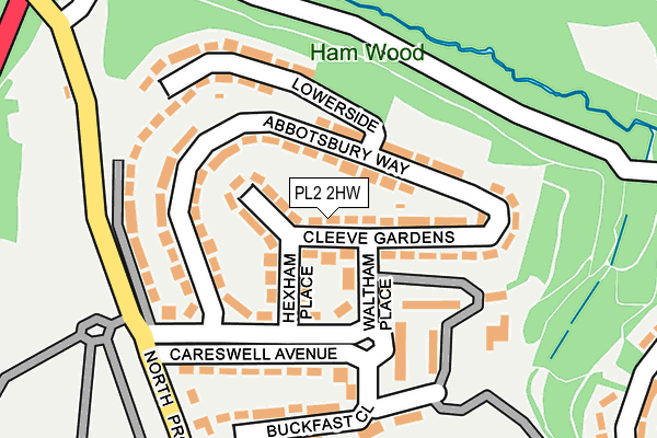 PL2 2HW map - OS OpenMap – Local (Ordnance Survey)