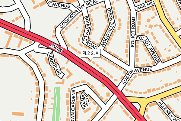 PL2 2JA map - OS OpenMap – Local (Ordnance Survey)