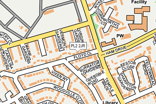 PL2 2JR map - OS OpenMap – Local (Ordnance Survey)