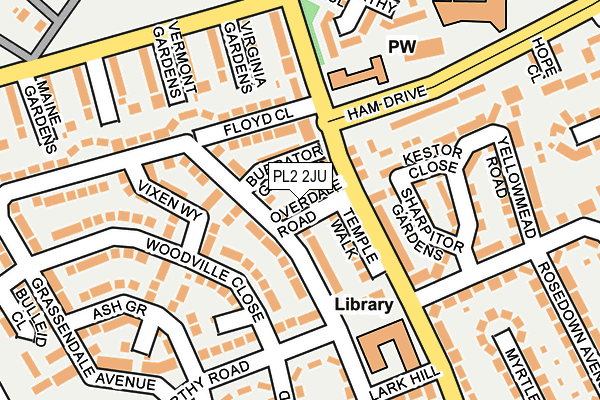 PL2 2JU map - OS OpenMap – Local (Ordnance Survey)