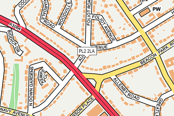 PL2 2LA map - OS OpenMap – Local (Ordnance Survey)