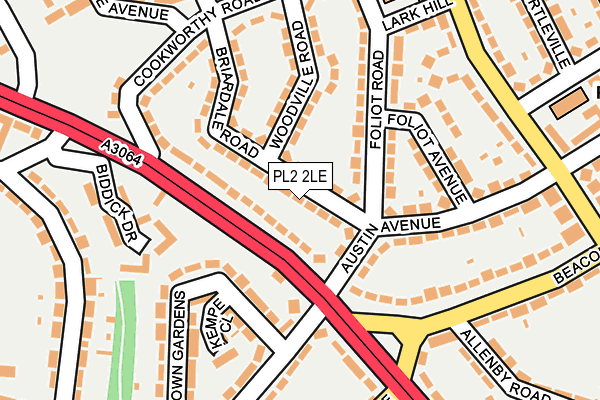 PL2 2LE map - OS OpenMap – Local (Ordnance Survey)