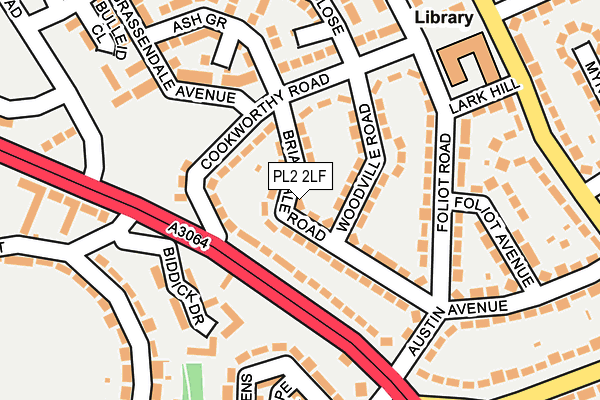 PL2 2LF map - OS OpenMap – Local (Ordnance Survey)