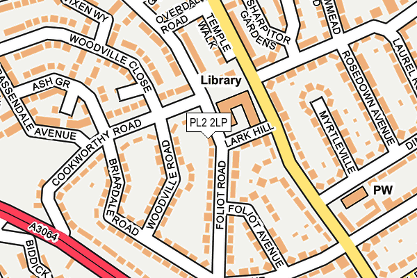 PL2 2LP map - OS OpenMap – Local (Ordnance Survey)