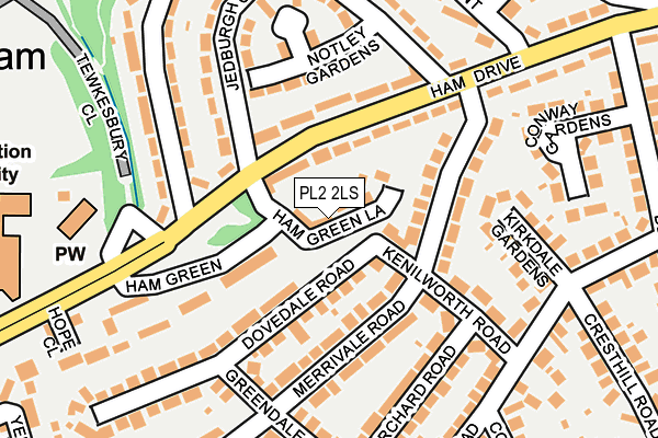 PL2 2LS map - OS OpenMap – Local (Ordnance Survey)