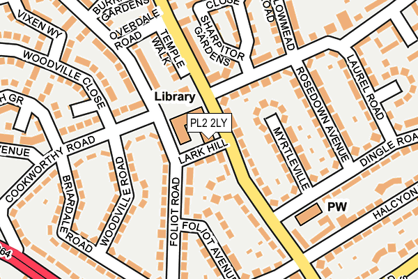 PL2 2LY map - OS OpenMap – Local (Ordnance Survey)