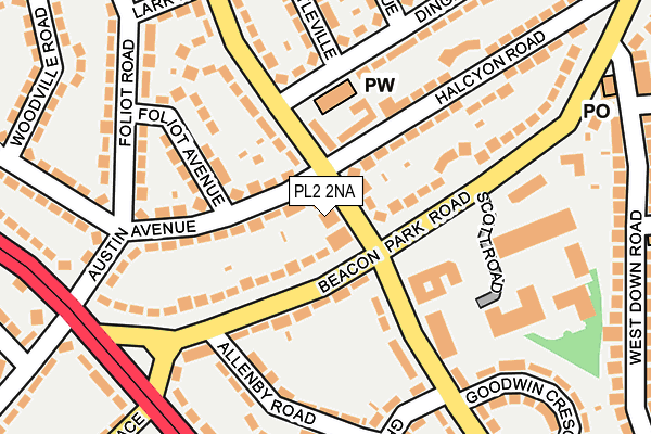 PL2 2NA map - OS OpenMap – Local (Ordnance Survey)