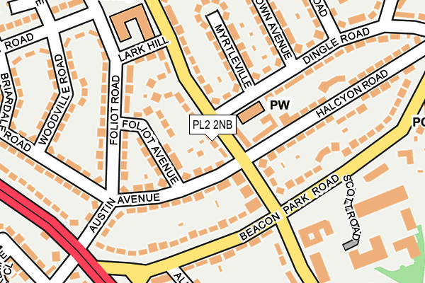 PL2 2NB map - OS OpenMap – Local (Ordnance Survey)