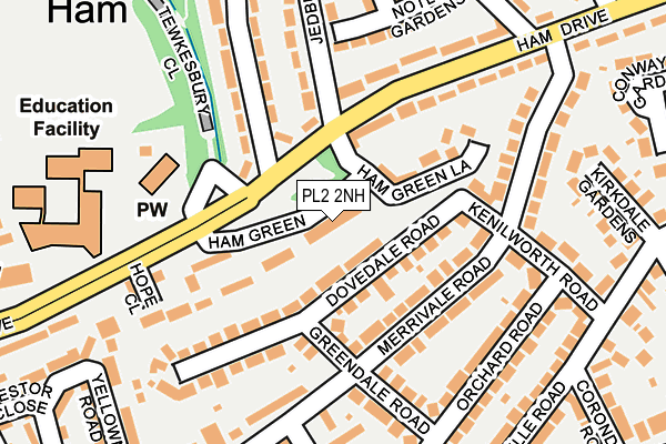 PL2 2NH map - OS OpenMap – Local (Ordnance Survey)