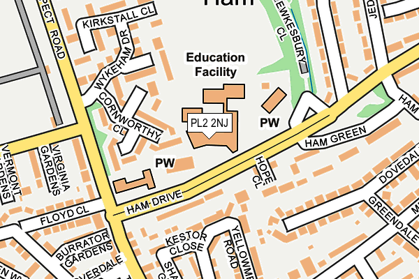 PL2 2NJ map - OS OpenMap – Local (Ordnance Survey)