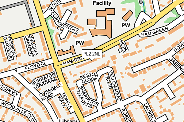 PL2 2NL map - OS OpenMap – Local (Ordnance Survey)