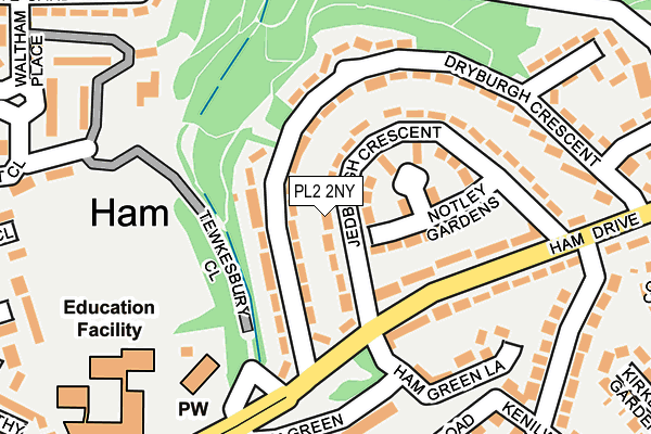 PL2 2NY map - OS OpenMap – Local (Ordnance Survey)