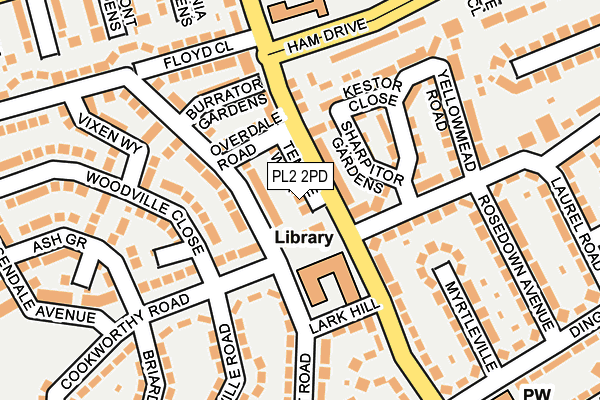 PL2 2PD map - OS OpenMap – Local (Ordnance Survey)