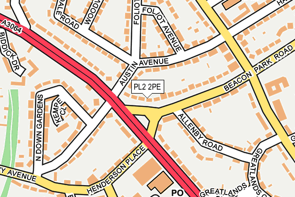 PL2 2PE map - OS OpenMap – Local (Ordnance Survey)