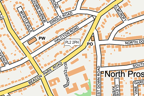 PL2 2PH map - OS OpenMap – Local (Ordnance Survey)