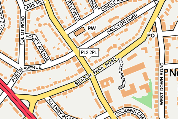 PL2 2PL map - OS OpenMap – Local (Ordnance Survey)