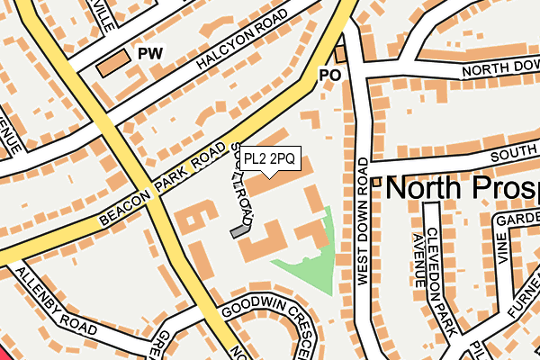 PL2 2PQ map - OS OpenMap – Local (Ordnance Survey)