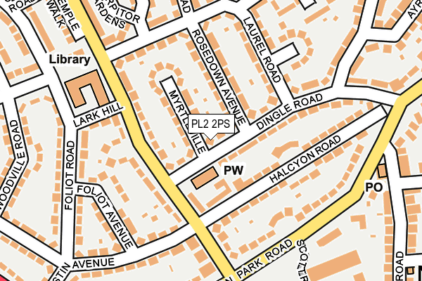 PL2 2PS map - OS OpenMap – Local (Ordnance Survey)