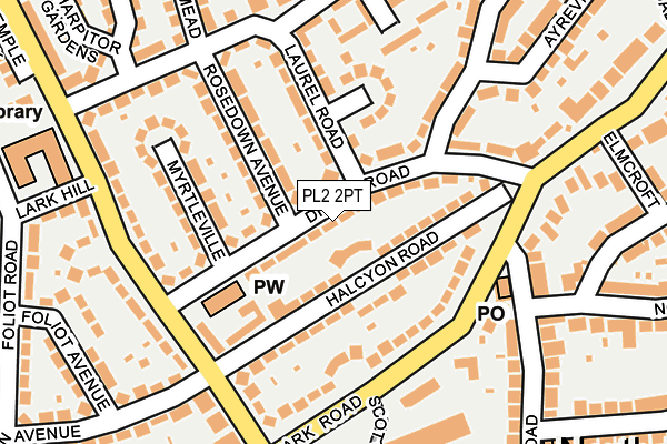 PL2 2PT map - OS OpenMap – Local (Ordnance Survey)