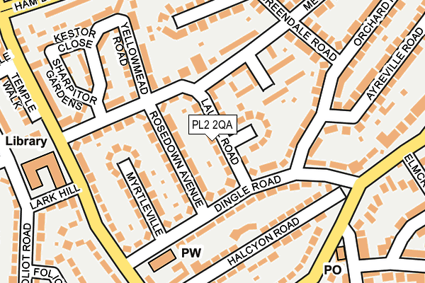 PL2 2QA map - OS OpenMap – Local (Ordnance Survey)