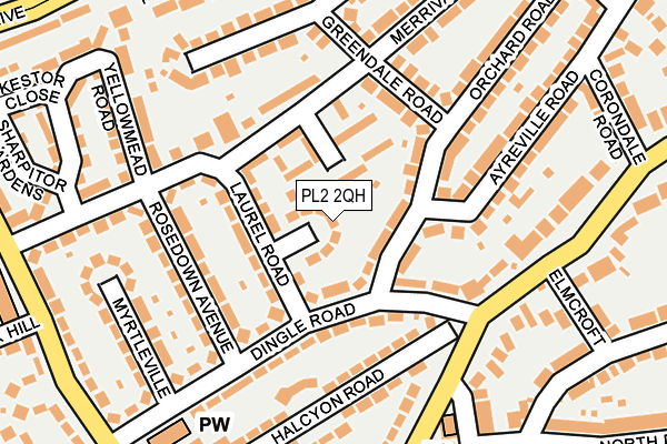 PL2 2QH map - OS OpenMap – Local (Ordnance Survey)