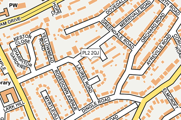 PL2 2QJ map - OS OpenMap – Local (Ordnance Survey)