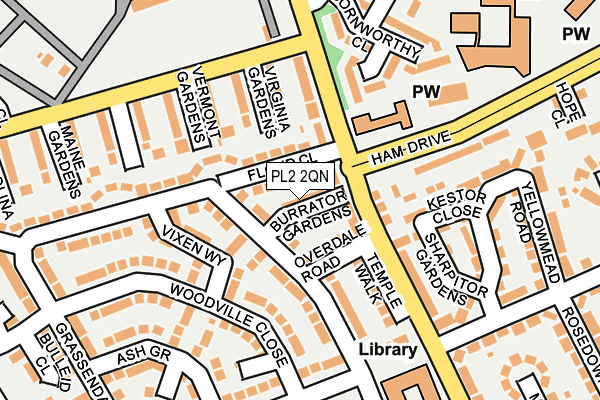 PL2 2QN map - OS OpenMap – Local (Ordnance Survey)