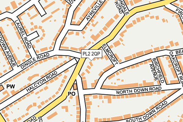 PL2 2QP map - OS OpenMap – Local (Ordnance Survey)