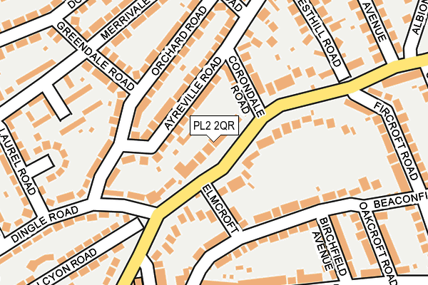 PL2 2QR map - OS OpenMap – Local (Ordnance Survey)