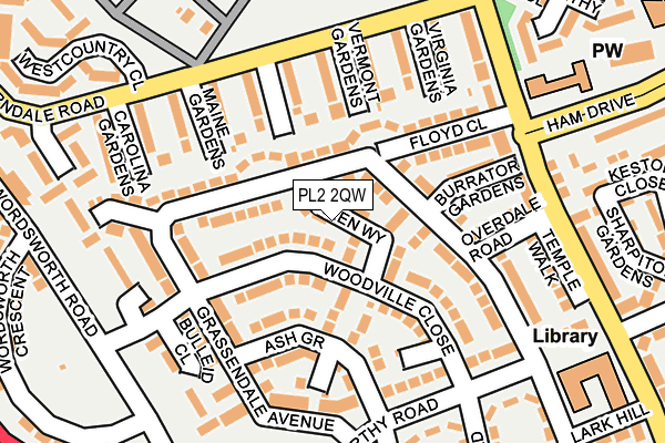 PL2 2QW map - OS OpenMap – Local (Ordnance Survey)