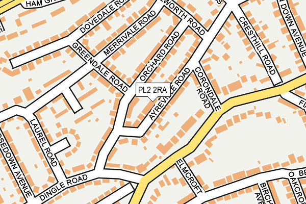 PL2 2RA map - OS OpenMap – Local (Ordnance Survey)