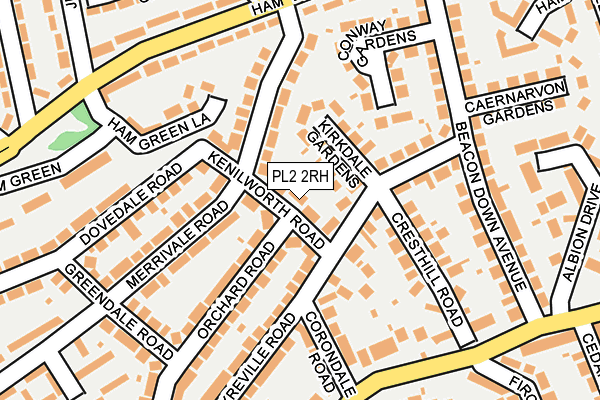 PL2 2RH map - OS OpenMap – Local (Ordnance Survey)