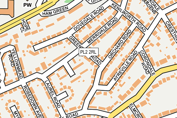 PL2 2RL map - OS OpenMap – Local (Ordnance Survey)